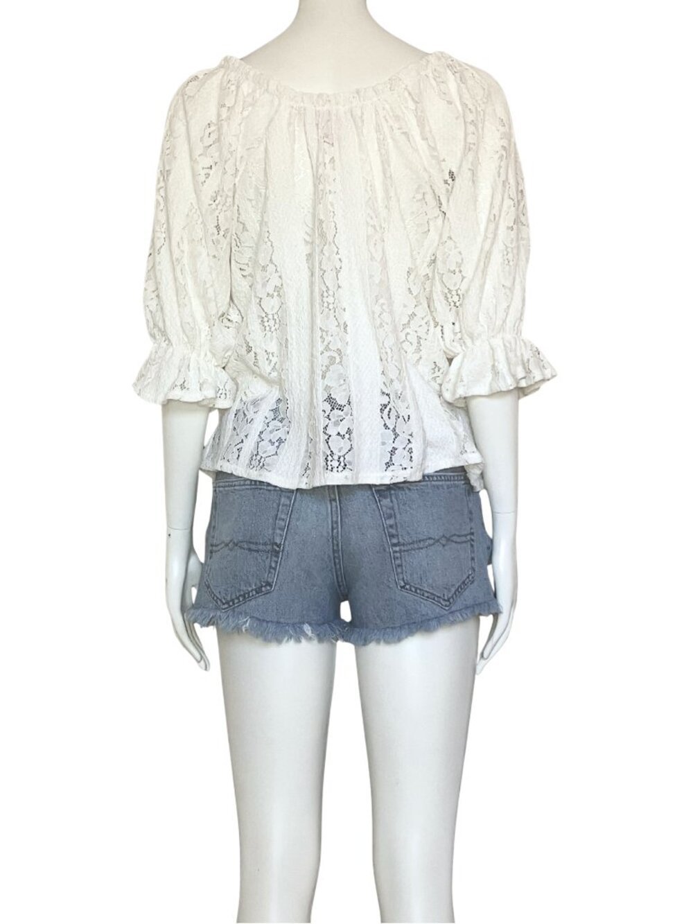Lucky Brand Cut Off Distressed Denim Shorts. Size 0 25. Mid Rise Jean Jorts - Picture 10 of 13